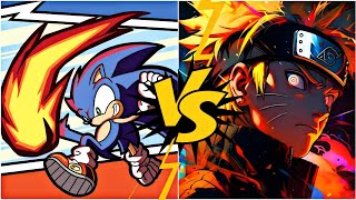 MUGEN BATTLE : Sonic The Hedgehog vs Naruto Uzumaki | Ultra Hard | Best Of 2 Rounds