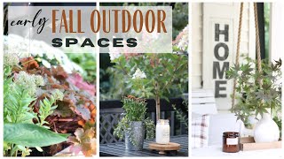 Fall Outdoor Spaces ~ Fall Porch Decor ~ Patio Decorating for Fall ~ Autumn Outdoor Spaces