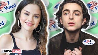 Selena Gomez & Timotheé Chalamet Go Official With Their Voter Status On IG Live!