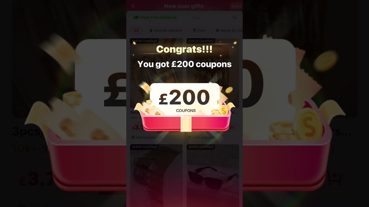 SHEIN METHOD FOR 200 COUPON