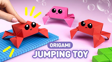 Origami Jumping Paper Crab | How to make a fidget toy