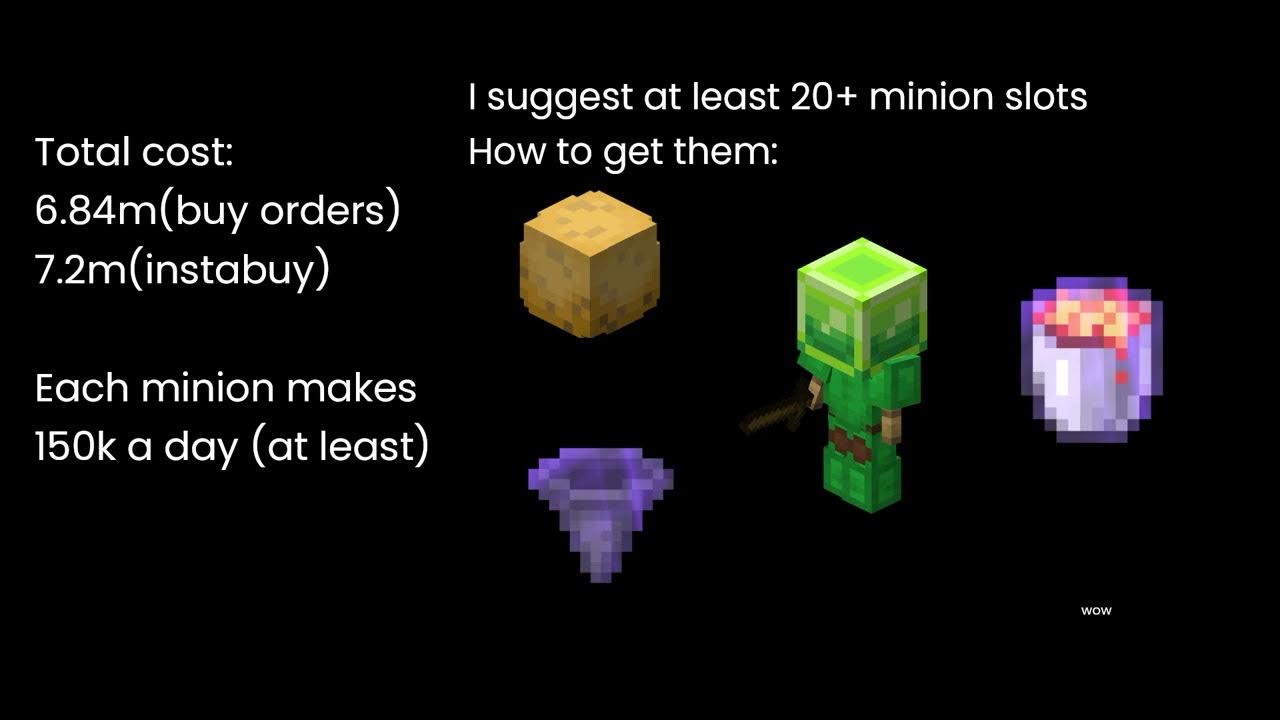 Best MidGame minion setup in Hypixel Skyblock YouTube