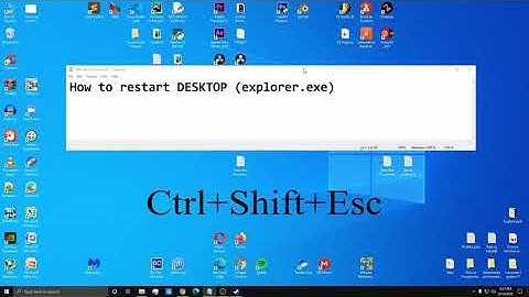 How to restart your desktop if explorer is frozen.