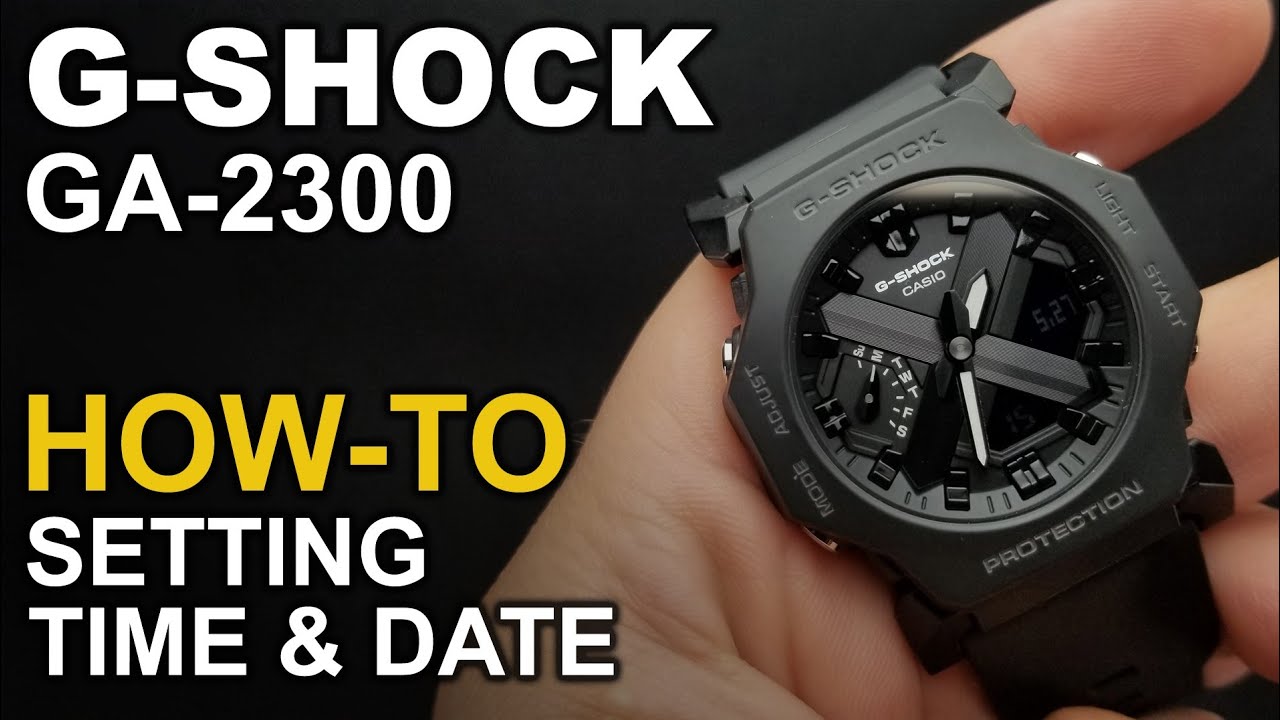 Gshock GA-2300 - Setting time and date - Module 5725 - YouTube