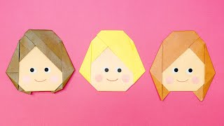 母の日折り紙「お母さんの顔」の折り方を音声解説（ともきち）