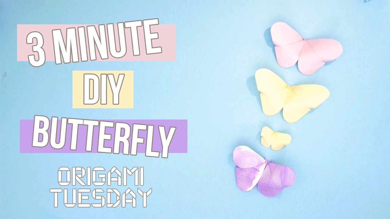 origami crane Fold a beautiful butterfly in 3 minutes
