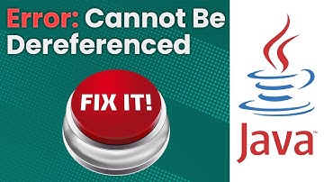 Error: Cannot Be Dereferenced (Java Tutorial)