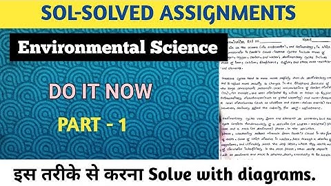 Environmental Science | AECC | Solved Assignment | Part -1 | 2020