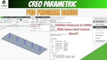 Pro Program Basics | Hidden features in CREO Parametric | Creo tutorial |