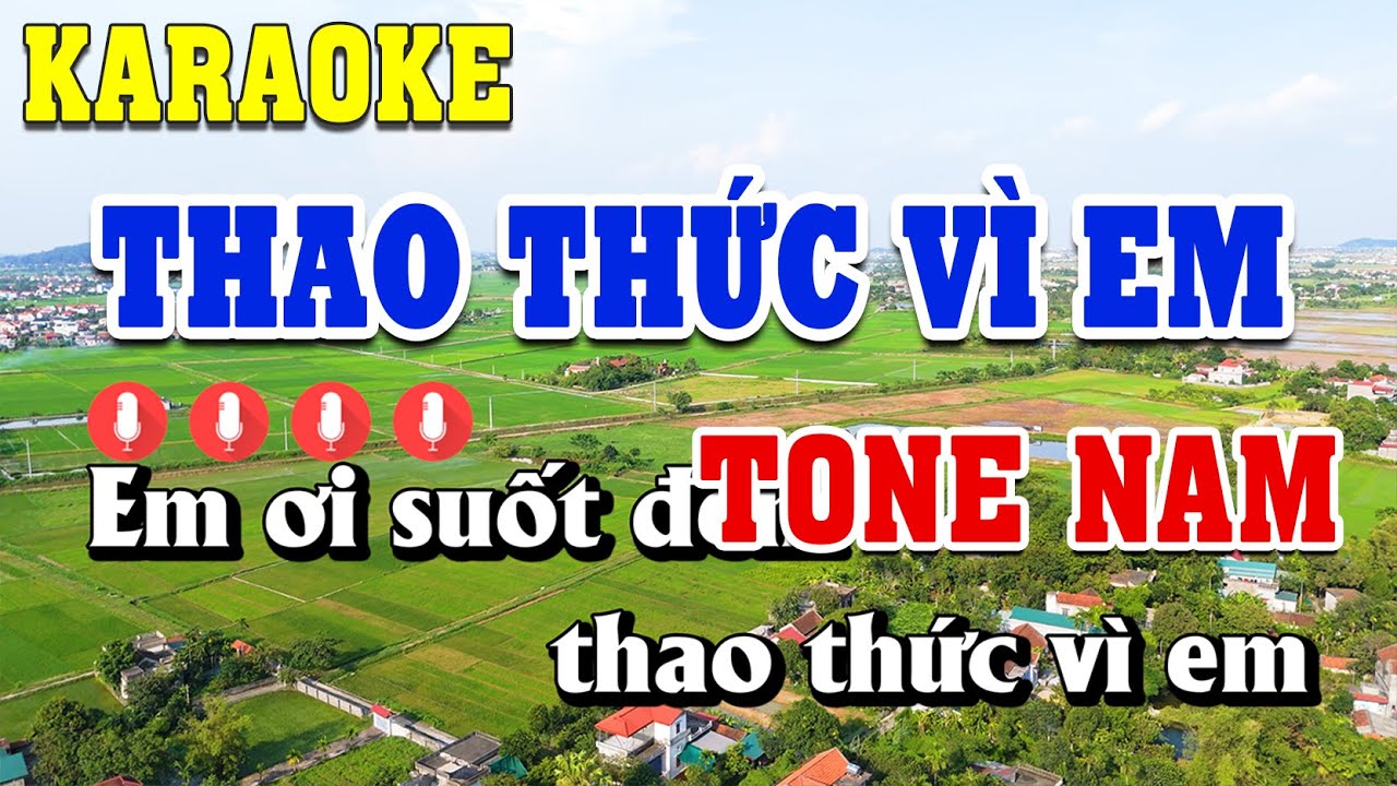 Thao Thức Vì Em Karaoke Tone Nam ( G ) Beat Chuẩn | Linh Linh Karaoke