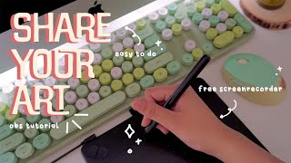 Screen Record Speedpaints 📷 EASY AND FREE 🗯️ OBS screenshot 3