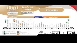 Animación de paradas del servicio troncal K54-H54