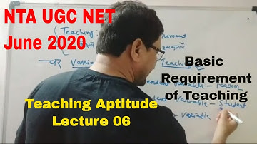 NTA UGC NET June 2020 | Teaching Aptitude Lecture 6 | Shikshan Abhivritti | शिक्षण अभिवृत्ति Video