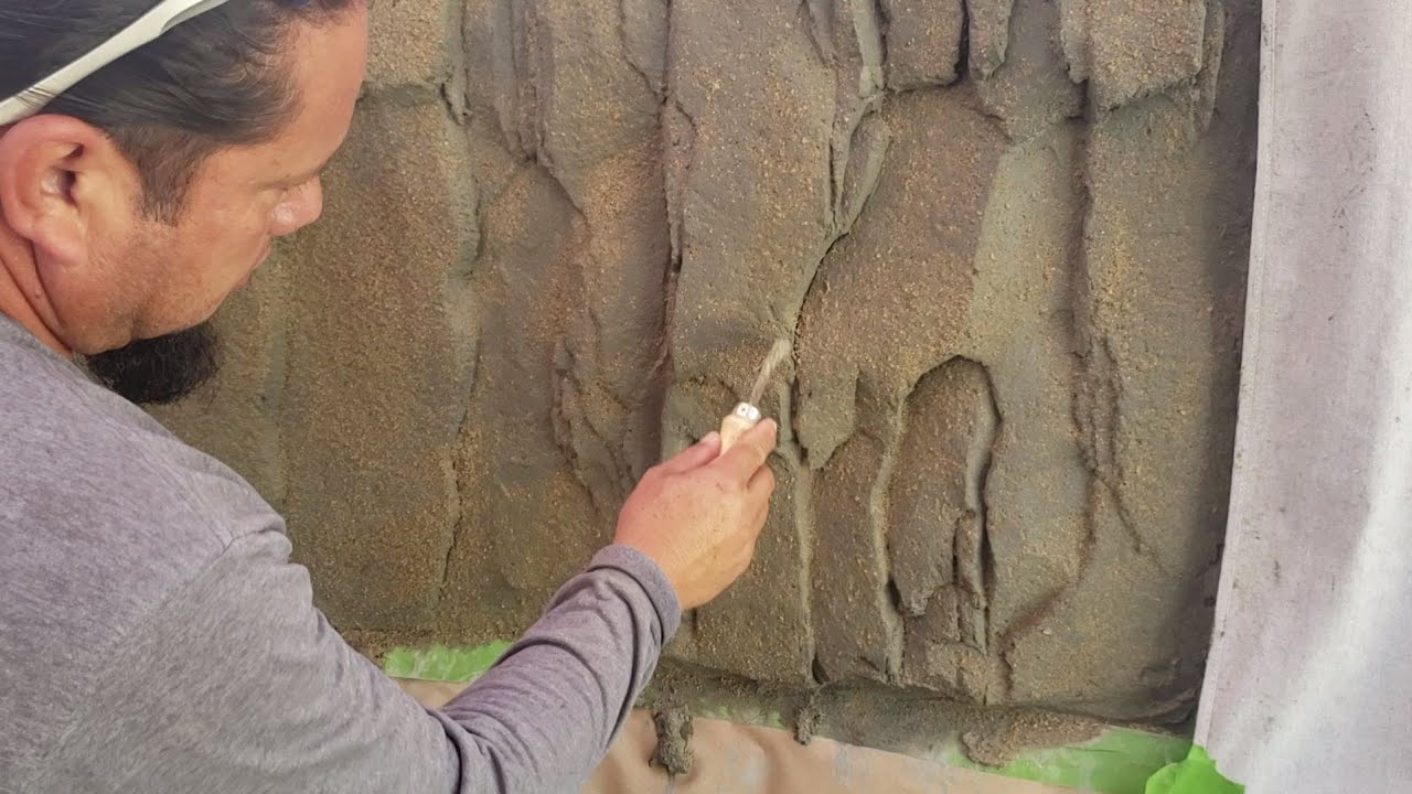 Cómo hacer piedra artificial en línea vertical