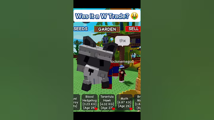 Trading For Racoon In Grow A Garden🤑🤑 #growagarden #roblox #shorts #shortfeed #fyp #po6лokc