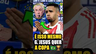 GABRIEL JESUS DISSE O QUE PENSA SOBRE UMA CONVOCAÇÃO PARA A COPA DO MUNDO! #shorts