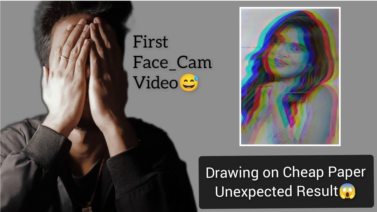 My First Facecam Video | Drawing On a Cheapest paper | Unexpected Result | Karn Arts