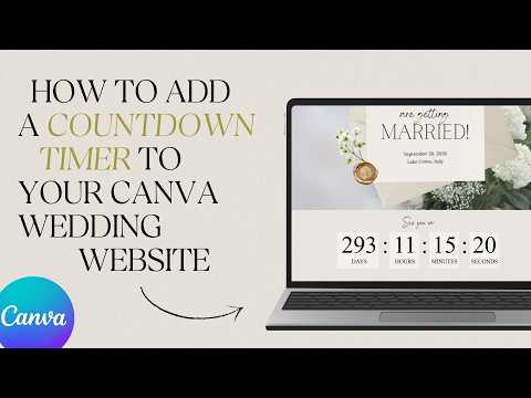 How to add a Countdown Timer in Canva Wedding Website