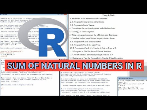 R Program to Find the Sum of Natural Numbers | Sum of Natural Numbers | R Program | Natural Numbers