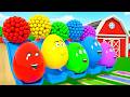 Giant Color Eggs Rainbow Balls More Learn Colors For Kids DuZoo Kids Songs 