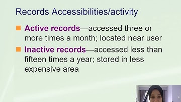OBM247 TOPIC 6.2 RECORDS RETENTION, RETRIEVAL TRANSFER