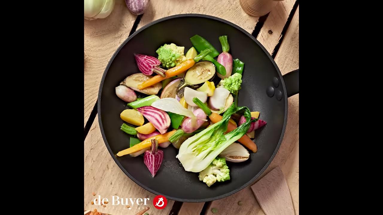 De Buyer - Mineral B Bois Wok en Acier 24 cm - Les Secrets du Chef