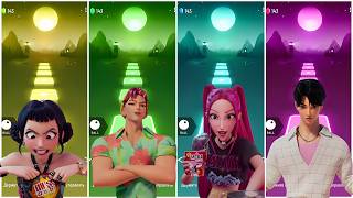 Zoey 🆚 Mystery 🆚 Rory 🆚 J-Hope 🎶 Tiles Hop EDM Rush screenshot 1