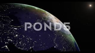 Earth spinning from Space Loop 06 - 4K Resolution!!! Stock Footage