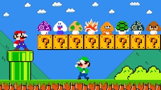 Super Mario Bros. but there are MORE Custom Mushrooms All Enemies!...