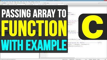 Passing Array to a Function in C Programming Language Video Tutorials