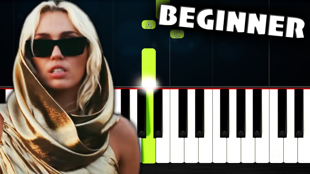 Miley Cyrus - Flowers - BEGINNER Piano Tutorial