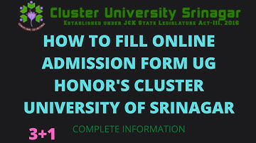 How to fill or Apply  online Admission form (UG HONOR