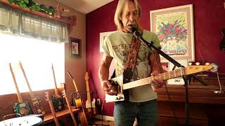 "Little Red Rooster" on 3 string cigar box guitar