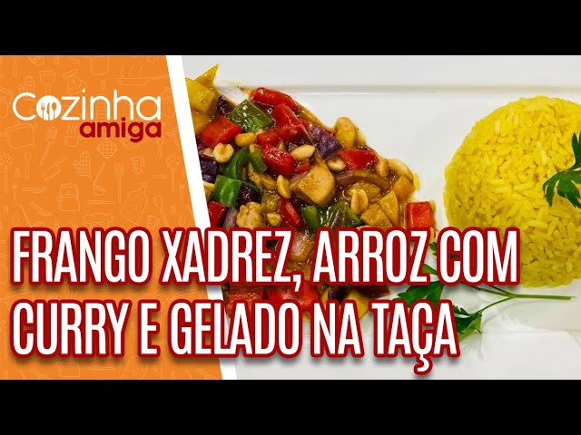 Frango Xadrez acompanhado de arroz com ovos 335g - Sorella Massas e  Congelados
