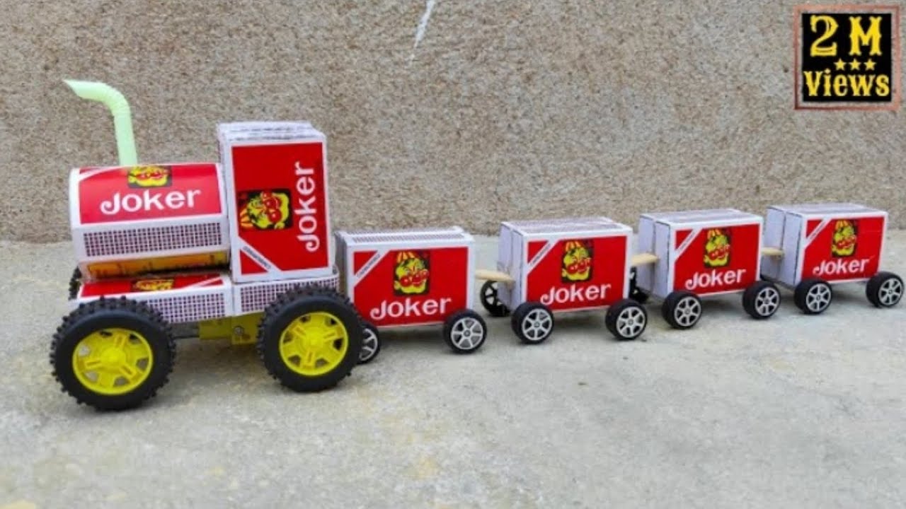 माचिस से ट्रेन कैसे बनाएं 😱 how to make match box train at a home - YouTube