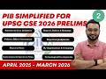 PART 2 - Complete PIB Revision 2025–26 for UPSC Prelims 2026 | Most Expected Topics | Aman Sharma