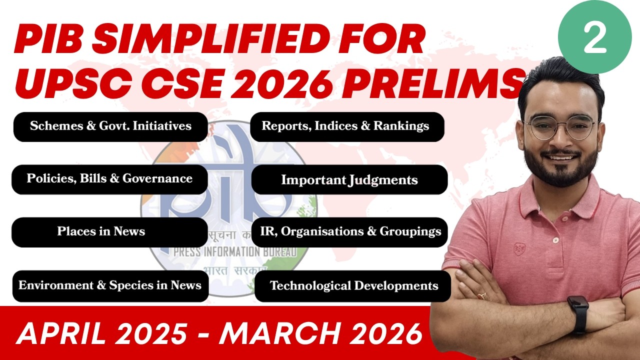 PART 2 - Complete PIB Revision 2025–26 for UPSC Prelims 2026 | Most ...