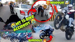 Mt 15 Bike Accident X-Pluse Wheelie Burnout