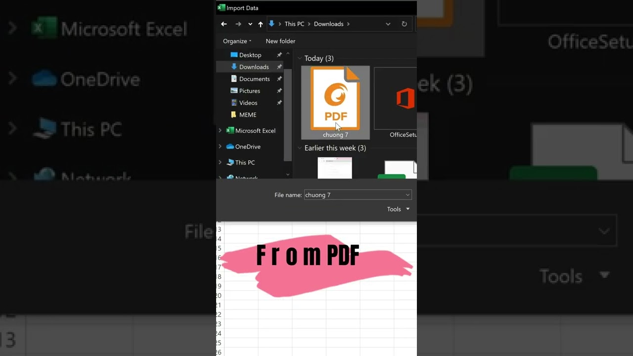 Copy bảng từ file PDF vào trong Excel! #Shorts