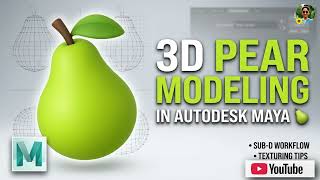 How to Model a Realistic Pear in Maya 🍐 | Full Tutorial#pear #animation
