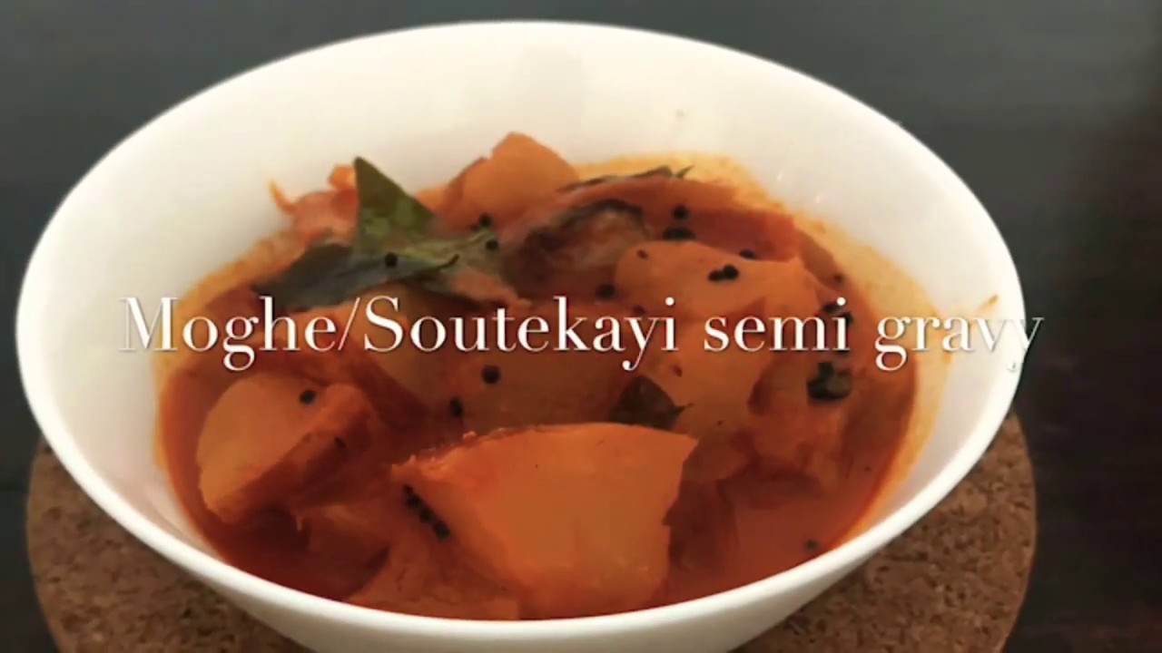 Moghe curry ( semi gravy) - Field Marrow, Mangalore Southekayi, also ...