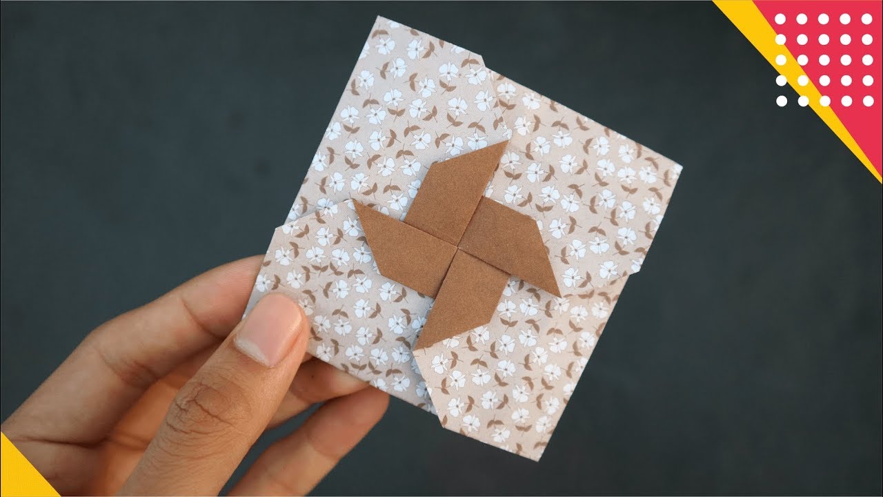 CARA MEMBUAT AMPLOP ORIGAMI ADA ORNAMEN BALING BALINGNYA, UNIK BANGET - how to fold envelope paper