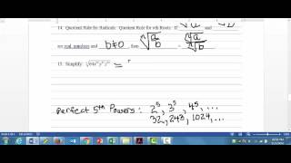 Math 0070 Section 8 2 Worksheet Simplifying Radicals