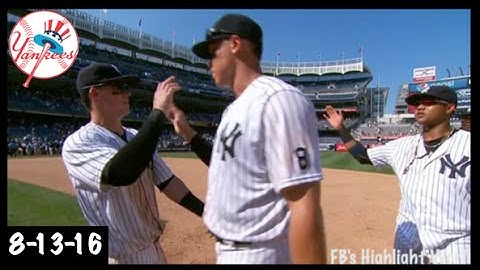 All 5 Home Runs By the Yankees vs. Rays (8-13-16)