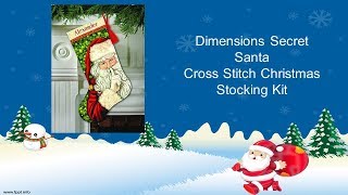 Dimensions Secret Santa Christmas Cross Stitch Stocking Kit