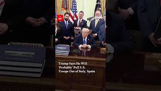 “Trump Signals Possible Troop Pullback.”