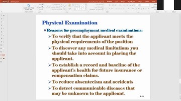 Video Chapter (6 - 4 ) Reference Checking  & Physical Examination