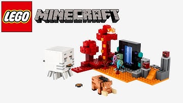 LEGO Minecraft The Nether Portal Ambush 21255 - Speed Build Review | LEGO 21255