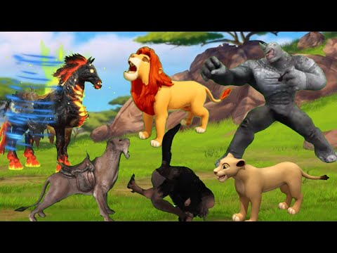 مواجهة سيمبا للاسد المقنع كرتون الأسد سيمبا ملك حيوانات الغابة حكايات ديدا