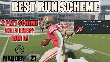 BEST MADDEN 21 RUN SCHEME! UNSTOPPABLE TWO PLAY OFFENSE DESTROYS EVERY DEFENSE! MADDEN NFL 21 TIPS